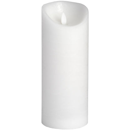 Luxe Collection 3.5 x9 White Flickering Flame LED Wax Candle