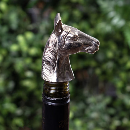 Silver Nickel Horse Bottle Stopper