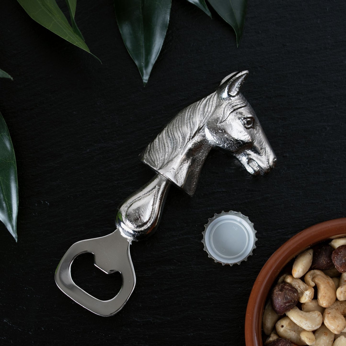 Silver Nickel Horse Bottle Opener