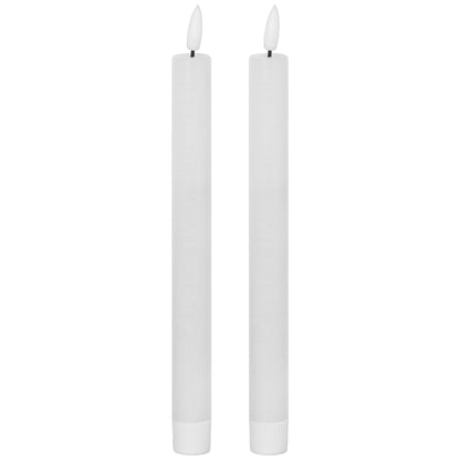 Luxe Collection Natural Glow S/ 2 White LED Dinner Candles