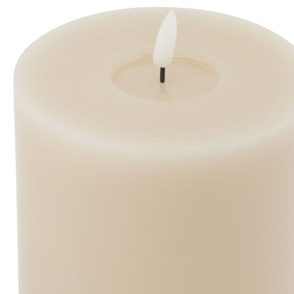 Luxe Collection Melt Effect 5x5 Taupe LED Wax Candle