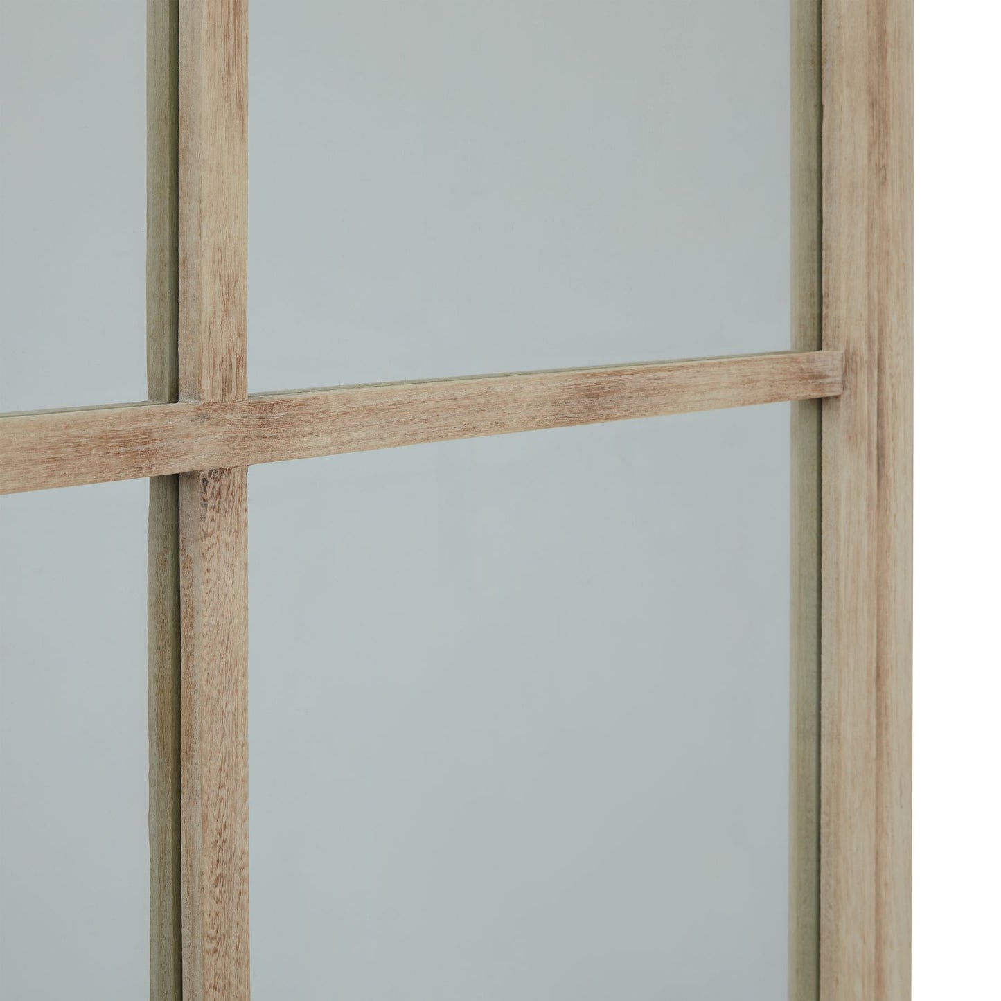 Washed Wood Large Window Mirror