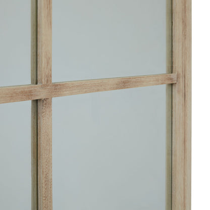 Washed Wood Large Window Mirror