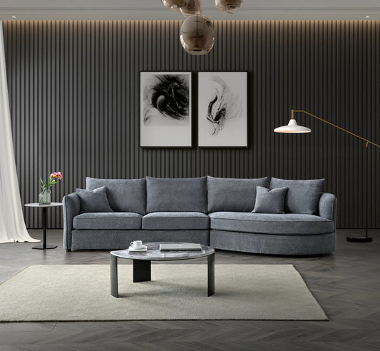 Velluto Luxe Curved Sectional Sofa