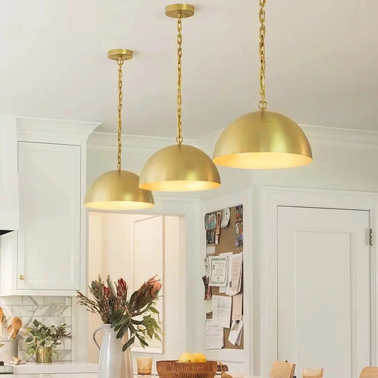 Golden Dome Pendant Lights