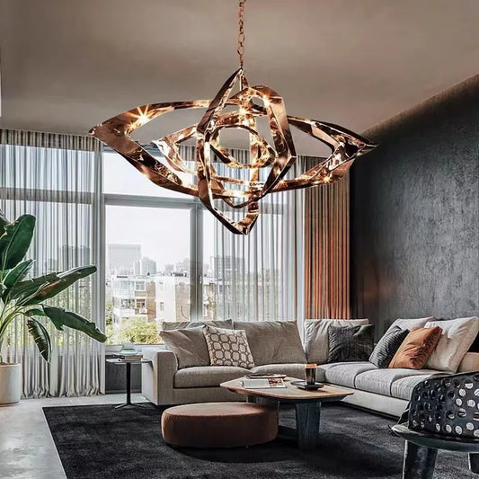 Helix Copper Chandelier