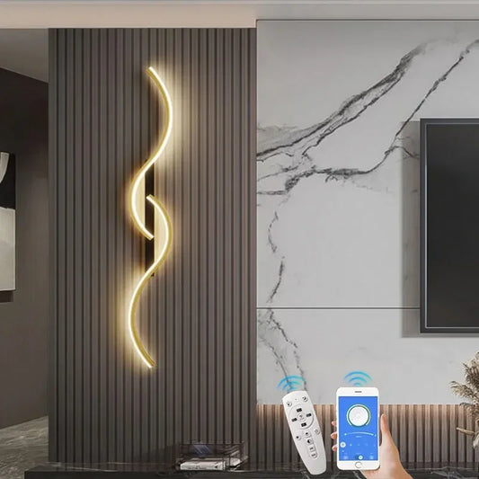 Serpentine Elegance LED Wall Sconce