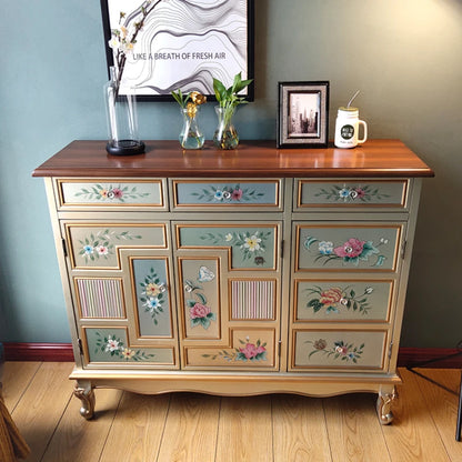 Florence Vintage Hand-Painted Cabinet