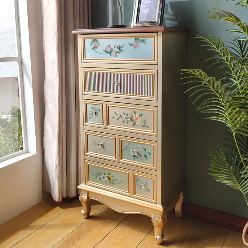 Florence Vintage Hand-Painted Cabinet